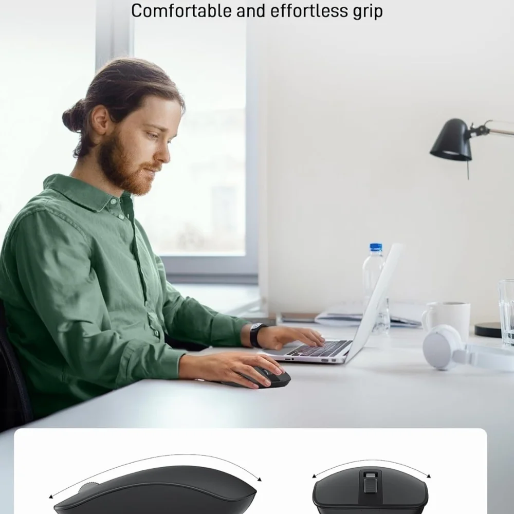 Acer Wireless Mouse, 2.4G Slim Portable Computer Mouse with USB Receiver